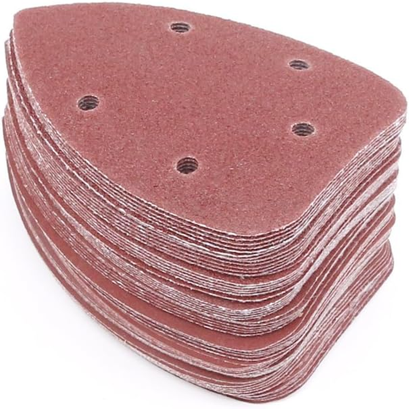 Swpeet 60 Pcs Mouse Detail Sander 10 Sizes Sanding Discs Sandpaper Hook and Loop Pads for Mouse Sander Grits Sanding Sheets 10 Sizes - 40/60 / 80/100 / 120/180 / 240/320 / 400/800 Grits image number 3