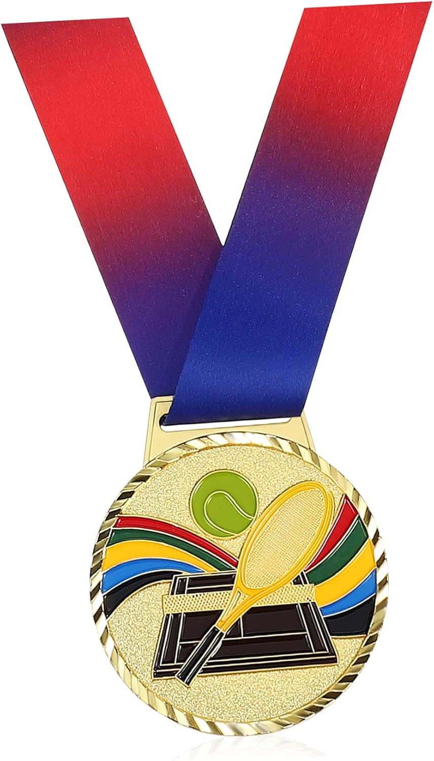 Healeved 2Pcs Sports Medals Tennis Medal Award Boys and Girls Party Favors Sports Event