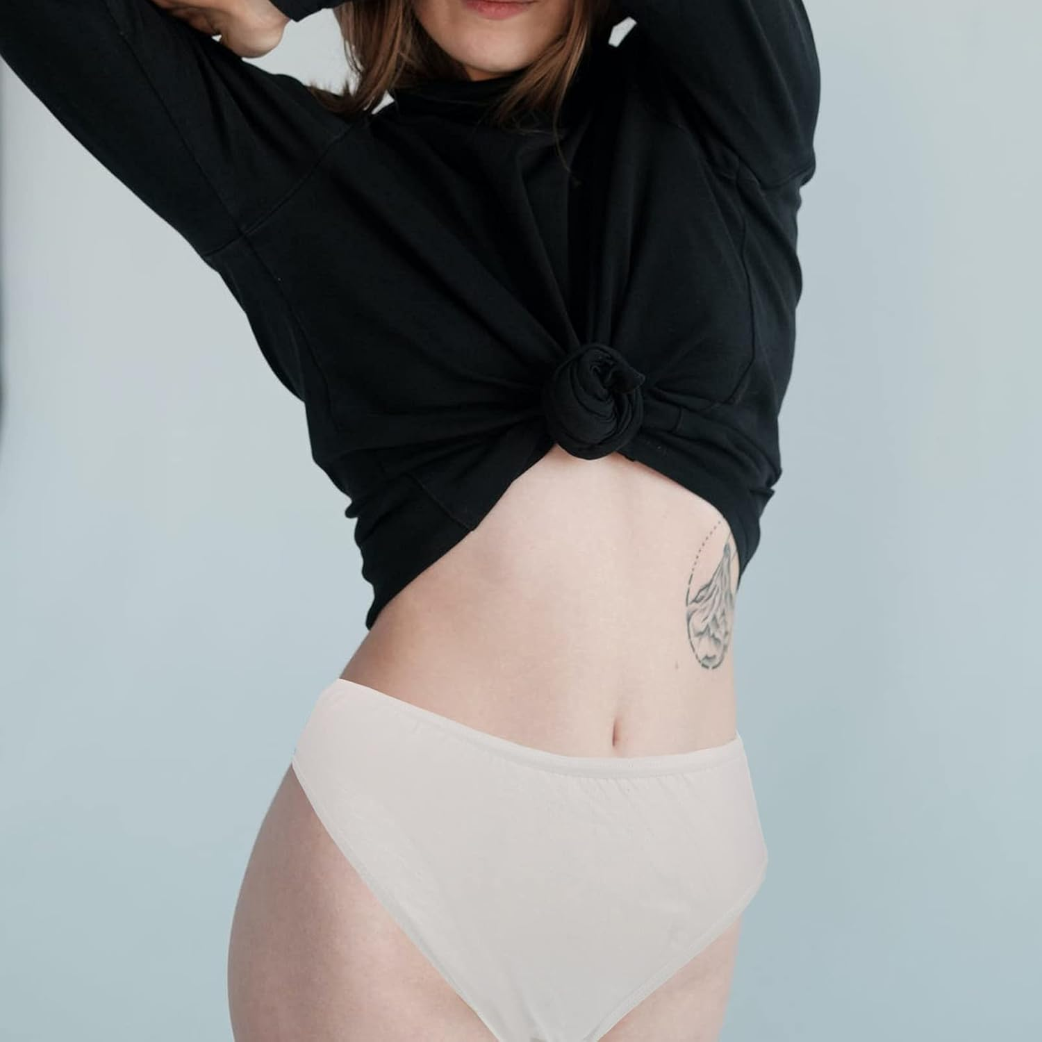 Healeved Disposable Maternity Panties Flexible Postpartum Confinement Underwear Cotton White XXL 4Pcs Portable Women&rsquo;S Period Pants image number 1