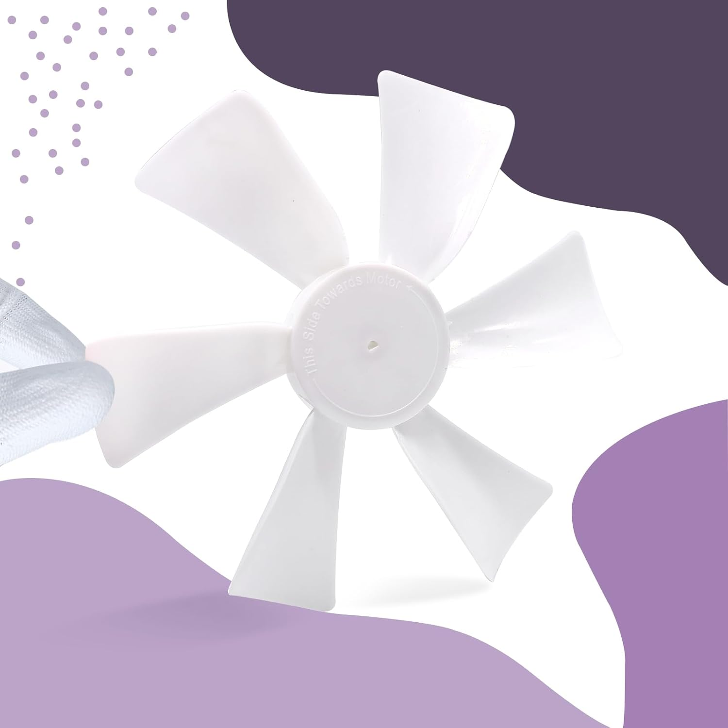 6" RV Vent Fan Blades Replacement, 12V D-Shaft RV Bathroom Vent Fan Fits for Bathroom RV Camper Roof Vents & Range Hoods