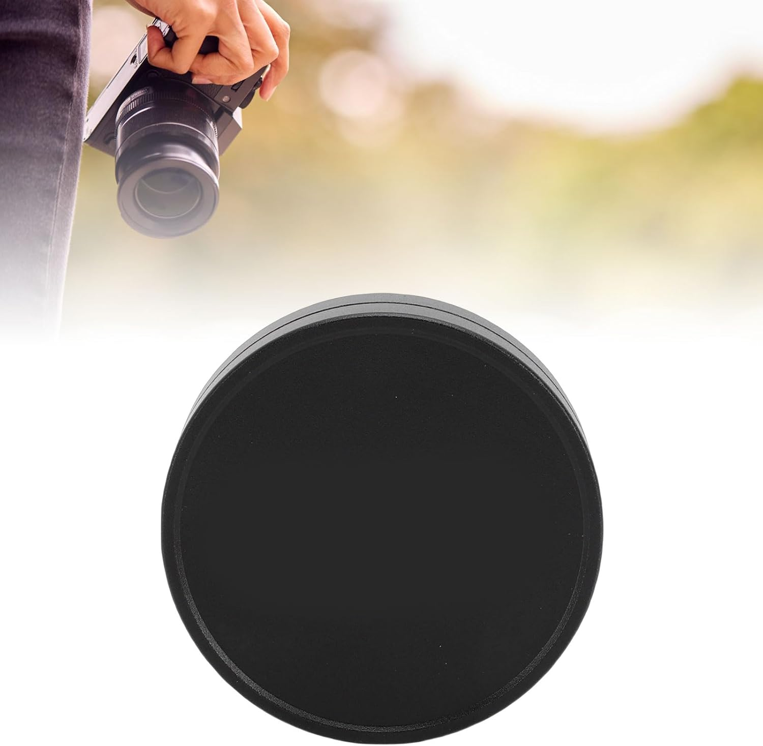 Wisoqu Aluminum Lens Cap Fit for FUJIFILM X10 X20 X30, Metal Front Cover with Soft Flocking Interior, Scratch Resistant Protective Camera Accessory (Black) image number 1