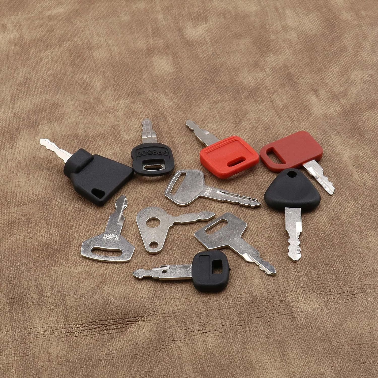 SING F LTD 10Pcs Ignition Starter Key Set for Agricultural/Excavator Machinery Compatible with Volvo, CAT, Hitachi, Etc. image number 2