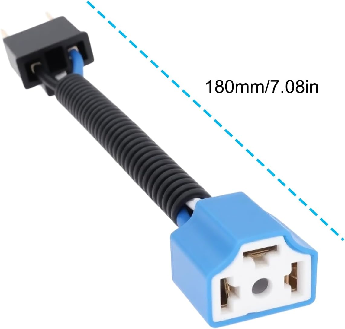 VGOL 2Pcs H4 Male to Female Ceramic Headlight Extended Connector Adapter Wiring Cable Harness image number 6