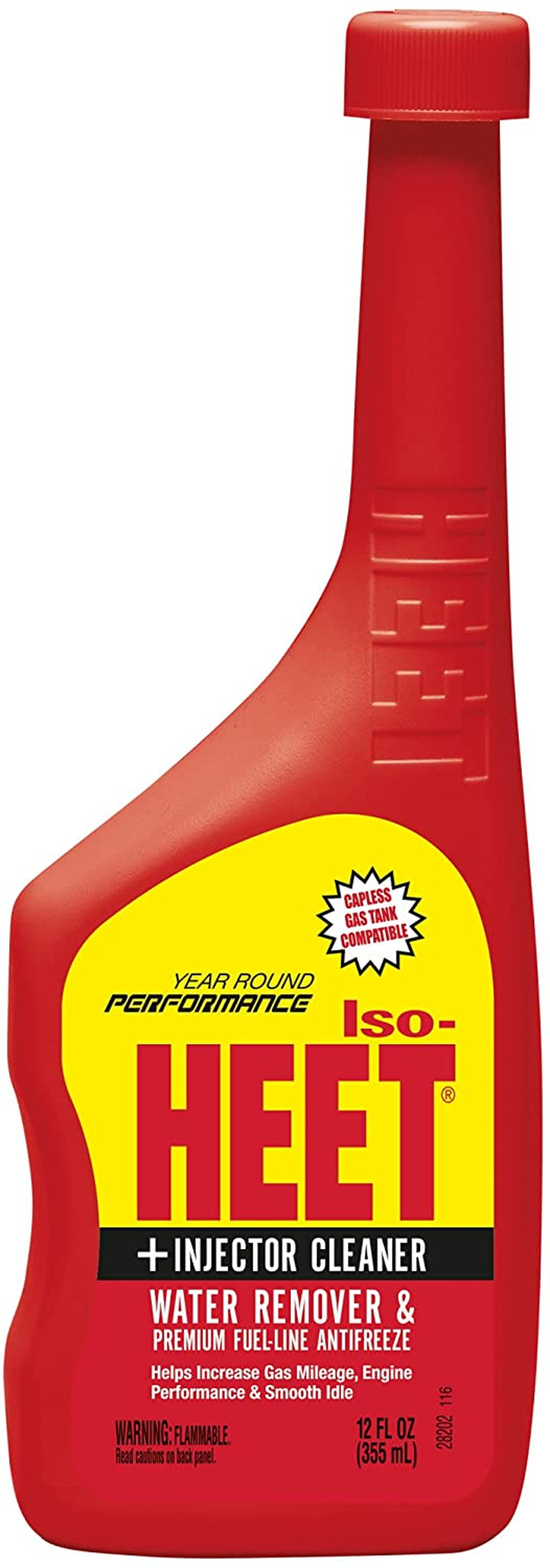 Heet Iso-Heet Water Remover and Premium Fuel Line Antifreeze + Injector Cleaner Helps Increase Gas Mileage Improves Engine Performance Year round Performance, 12 Fl. Oz. (28202), Red image number 5