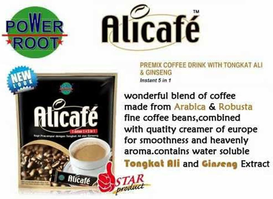 Alicafe Tongkat Ali Ginseng Instant Coffee Premix Energy Boosting Herbal Coffee Malaysian Ginseng 30G X 18 Sachets image number 3