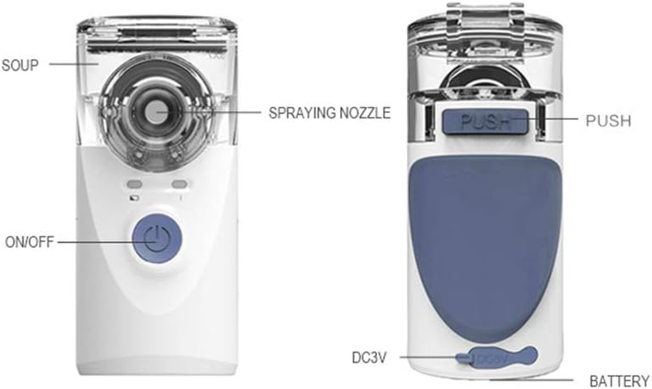 Portable Steam Inhaler Home Humidifier, Mini Vaporizer for Travel, Hand - Held Silent Compression Sonic Atomizer for Children Adult image number 2