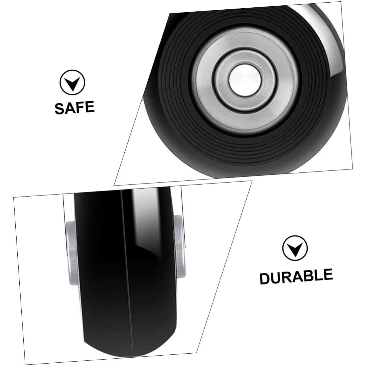 CIYODO 41X18Mm Luggage Replacement Wheels with Axle and Wrench, Wear-Resistant Suitcase Repair Kit for Travel Bags, Suitcase Bearings for Trolley Case Maintenance image number 5