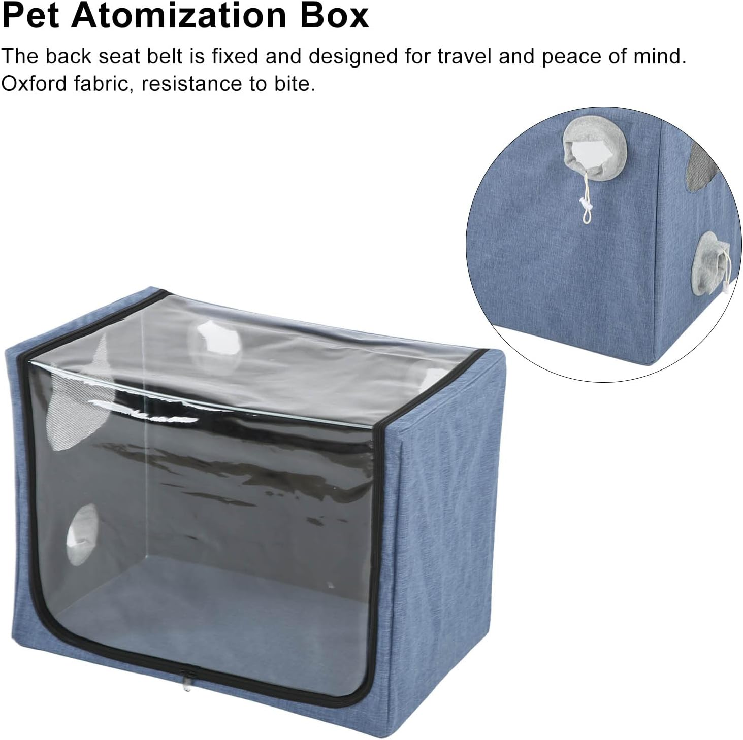 Pet Nebulizer Nest Cat Dog Atomization Box Oxygen Chamber Collapsible Hands Portable Inhalation Machine Small Pet Nebulization Oxygen Inhalation Box ICU Cage