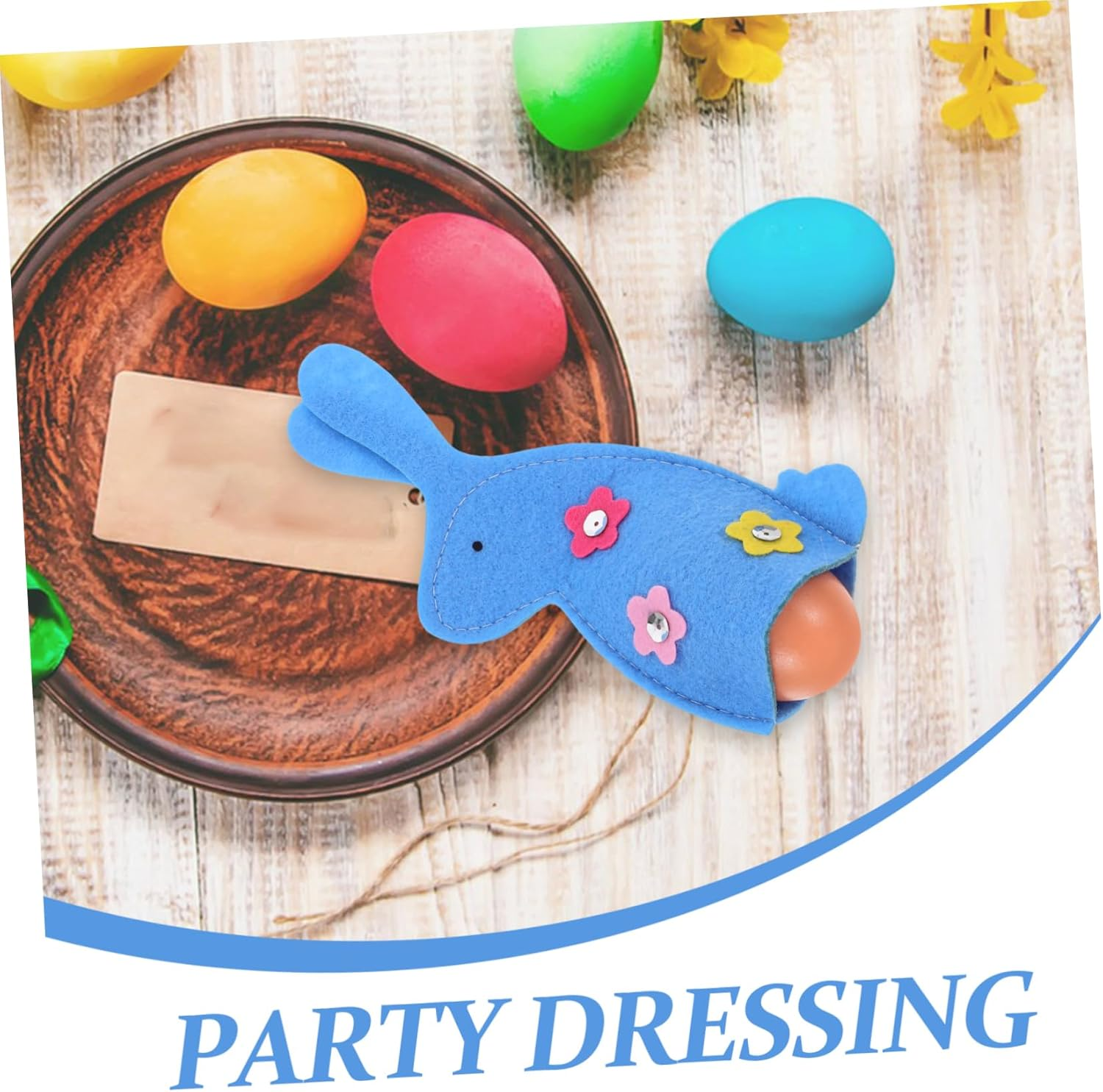 UTHCLO Cute Easter Sleeves Nonwoven Fabric Easter Covers Shape Holders Festive Decor for Easter image number 1