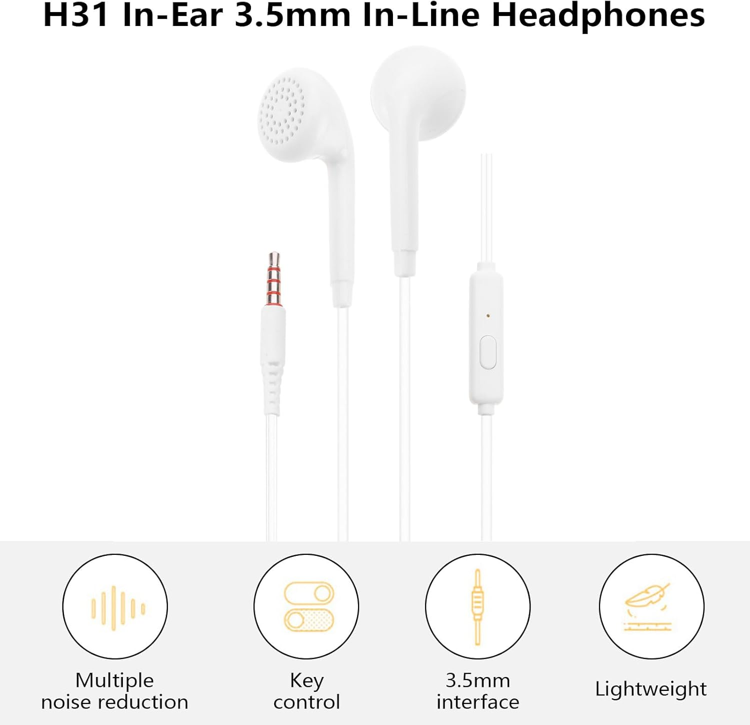 Noise-Canceling Earbuds with User-Friendly Features, Comfortable Fit Earbuds with Controllable 3.5Mm Earbuds image number 5