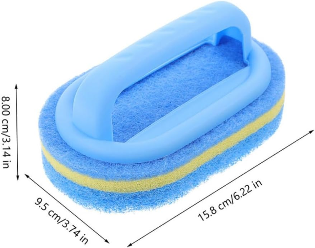 LAPYAPPE 3Pcs Handheld Cleaning Sponge Brushes with Comfortable Handles Multi-Use Kitchen and Bathroom Scrubbers for Tile Ceramic Bathtub and Countertops Cleaning image number 6