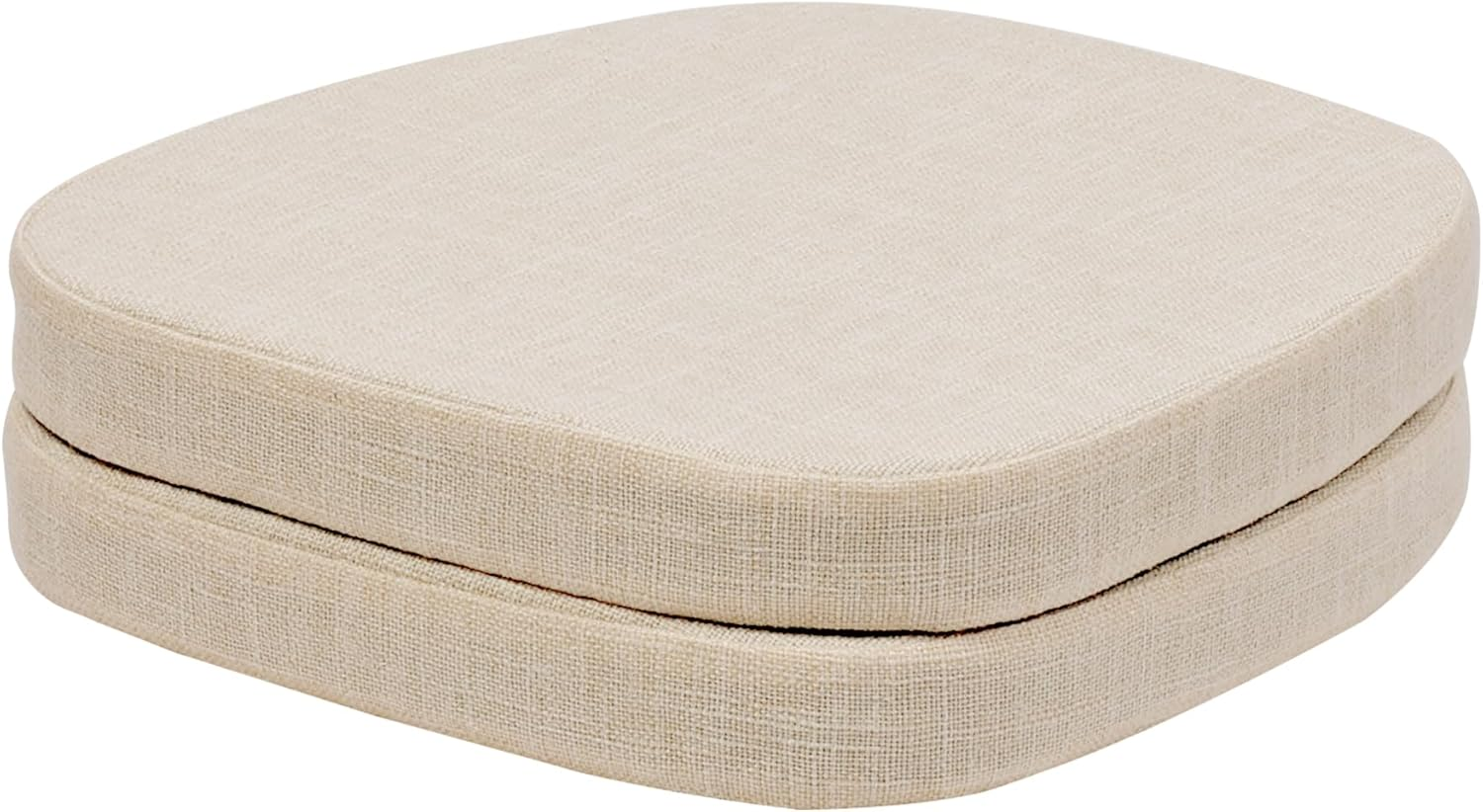 Baibu 14X14 Inches Metal Chairs Cushions with Ties Set of 4, Non-Slip Metal Dining Chair Pads Kitchen Chair Cushions with Machine Washable Cover - 4 Cushions Only (Beige, 14X14X1.5In)