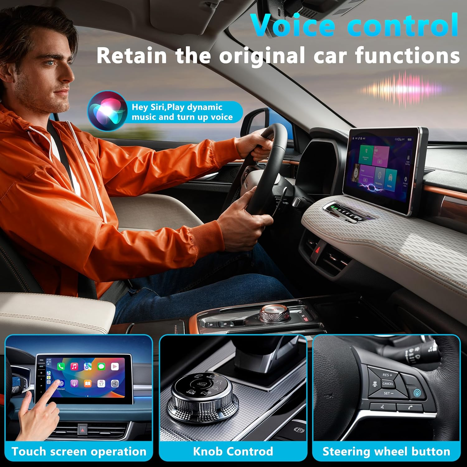 Arayuu Wireless Carplay Adapter Compatible with Iphone & Android, Auto Adapter,2 in 1 Carplay Box,Plug & Play,Convert Wired to Wireless,Mini USB Dongle for Iphone Ios 10+/ Cars 2017 +/ Android 10+ image number 4