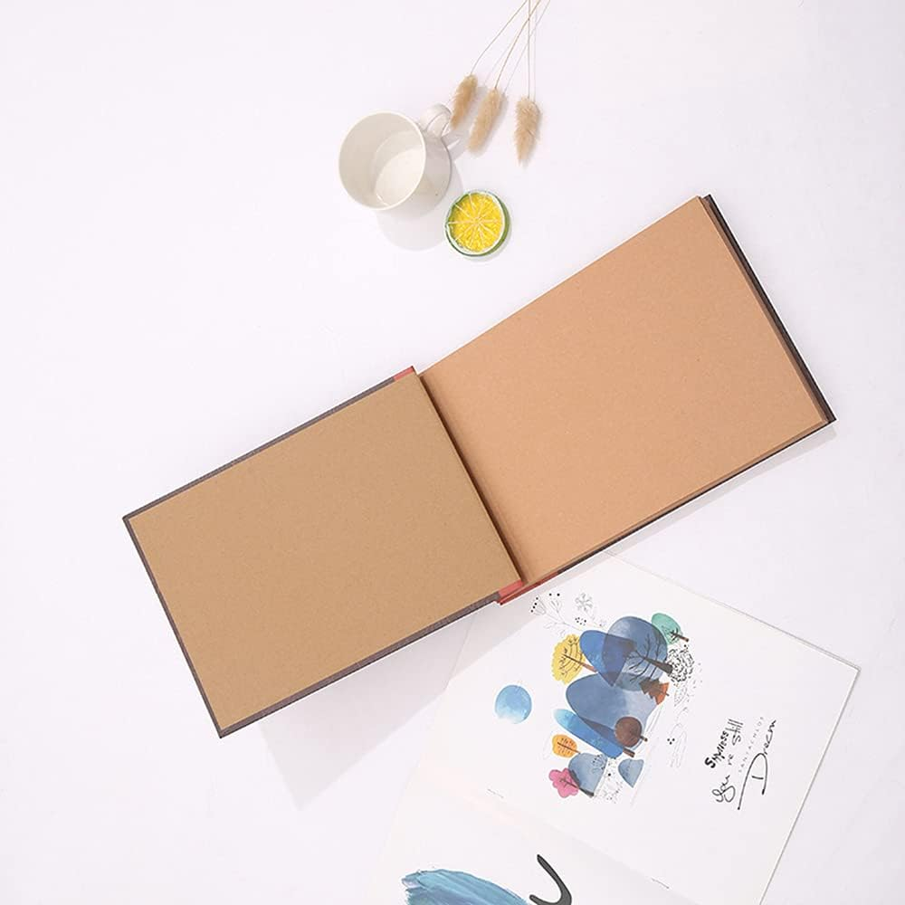 40 Sheets Our Adventure Book DIY Scrapbook Vintage P Album 29X19Cm/11.4X7.5In for Family Anniversary Wedding Travelling Baby Growth Newest image number 2