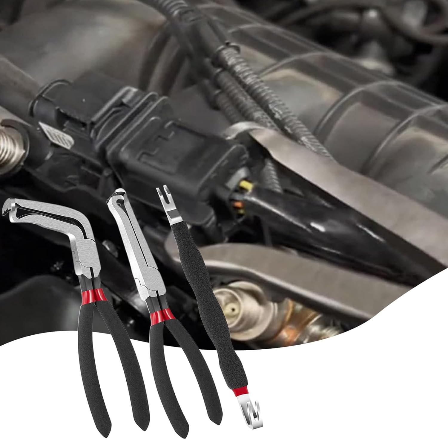 Electrical Plug Disconnect Pliers,Electrical Connector Tool Kit | Vehicle Accessories, Wire Plug Removal Tool for Maintenance image number 2