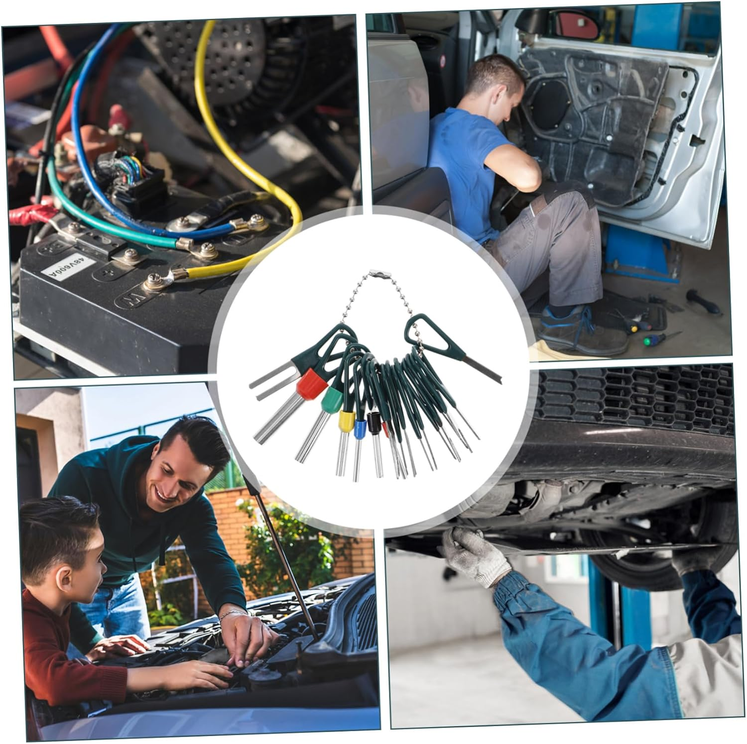 BUGUUYO 18Pcs Terminal Depinning Set Wire Harness Connectors Terminal Ejector for Car image number 6