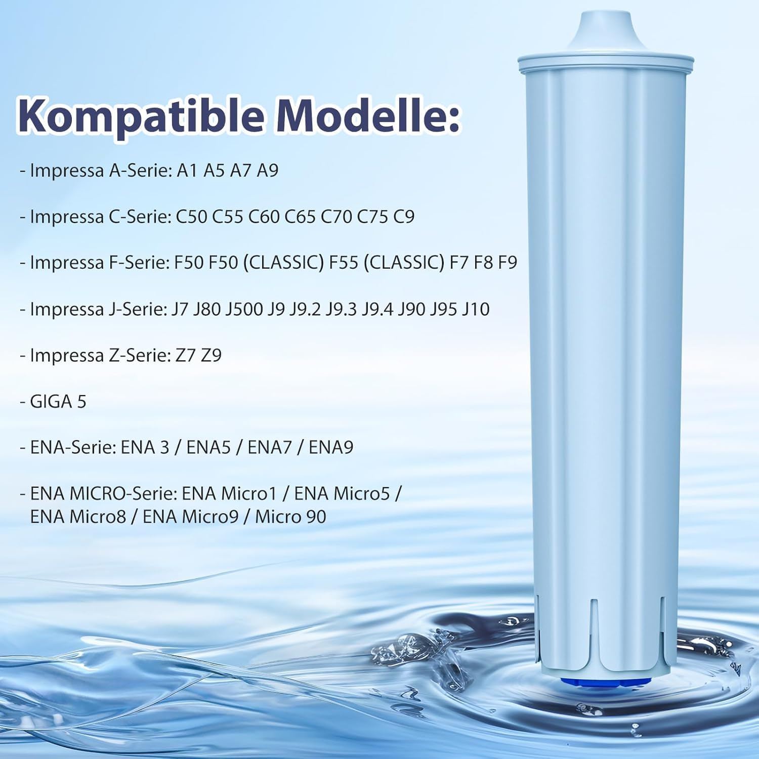 Filter Cartridge Claris Blue Water Filter Replacement for Jura Coffee Machines, 3-Pack image number 2