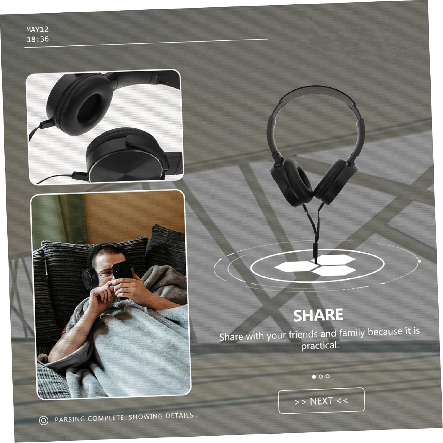 VERDANVERSE Wired Gaming Headset with Microphone for Computer and Music, On-Ear Stereo Headphones, Black, Compatible with Desktop and Laptop, Suitable for Gaming and Online Communication