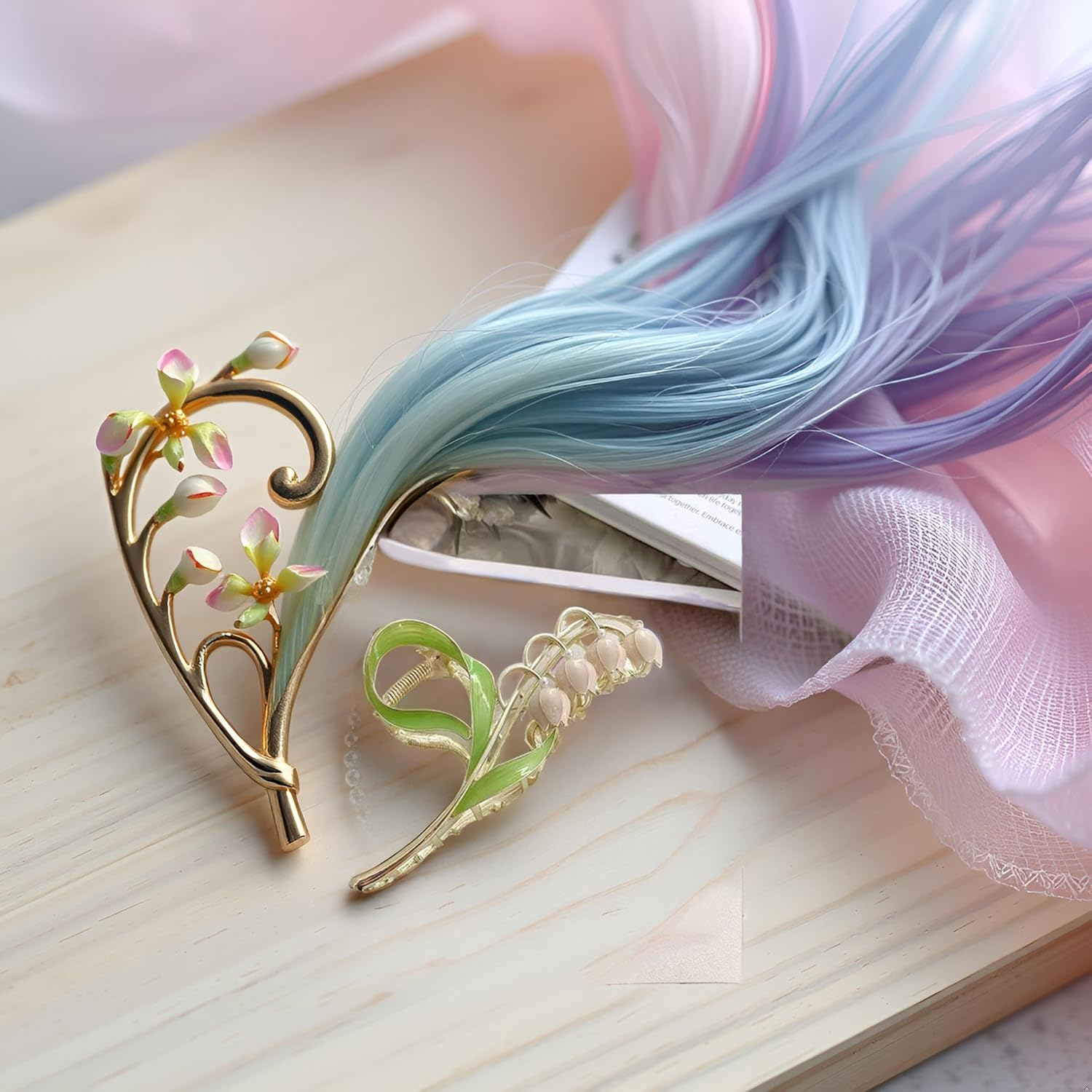 Tulip Hair Clips Large Non-Slip Hair Clips Strong Hold Hair Accessories for Women Girls Hair Clips image number 5