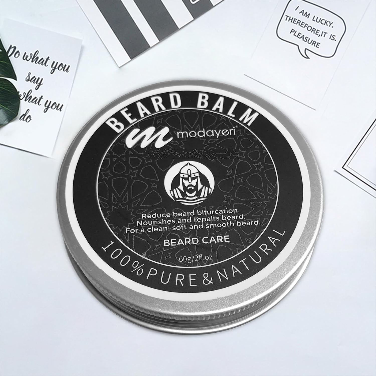 Modayeri Alışverişte Yeni Moda Premium Beard Balm for Softening - Conditioning and Styling, Healthier Beard, Natural Beard Conditioning and Styling Balm for Men image number 4