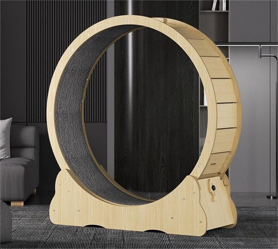 Cat Exercise Wheel Toy Furniture Running Treadmill Exerciser Scratcher Board (Small) image number 1