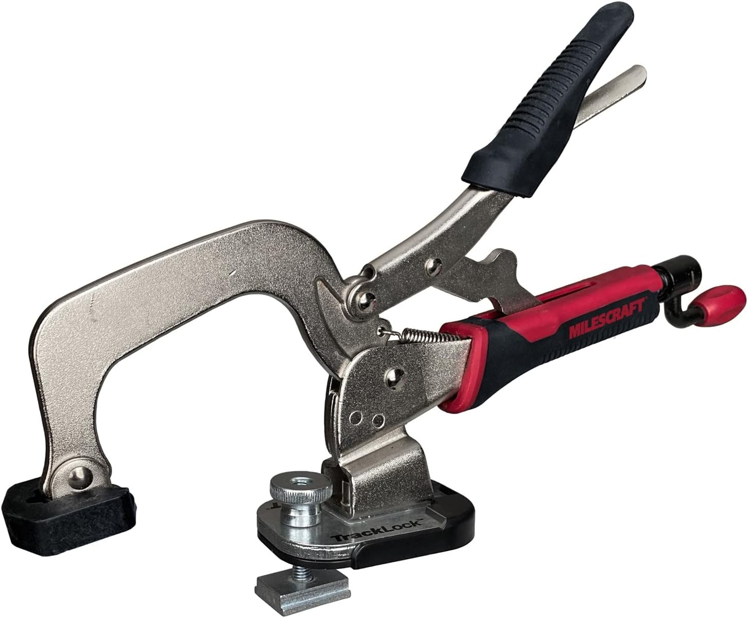 Milescraft 4023 Track Master &ndash; Universal T-Track Clamping System. Fits Any T-Track. Contains Clamping Base with 1/4In-20, 13X20Mm, 23X30Mm, 30X35Mm T-Track Connectors and Hardware. 3In Clamp Included image number 1