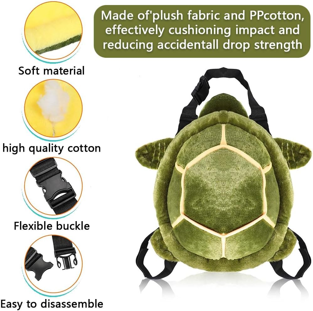 Turtle Butt Pad for Snowboarding, Skiing, Skating &ndash; Cute Tortoise Hip Protector Cushion, Padded Protective Gear for Kids & Adults (Green) image number 2
