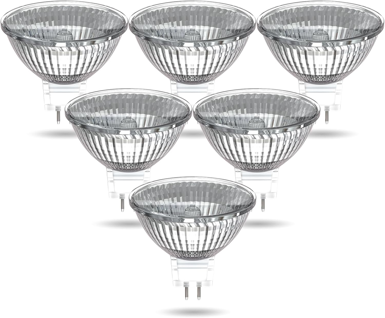Brightark MR16 Halogen Bulbs 50W 12V Dimmable GU5.3 Spotlights Bulb Warm White 2800K, GU5.3 Bi-Pin Base Spotlight Reflector Lamp for Corridor Kitchen Balcony (6 Pcs) image number 4