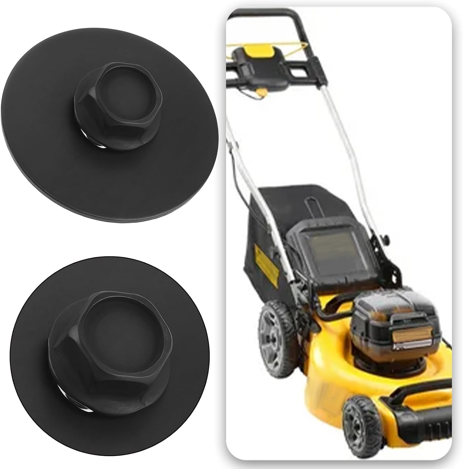 OTOTEC 2Pcs Lawn Mower Chainsaw Bolts Chainsaw Washer 90639221 90618229 Compatible with Dewalt DCCS620 DCCS620B DCCS620P1 Black image number 5