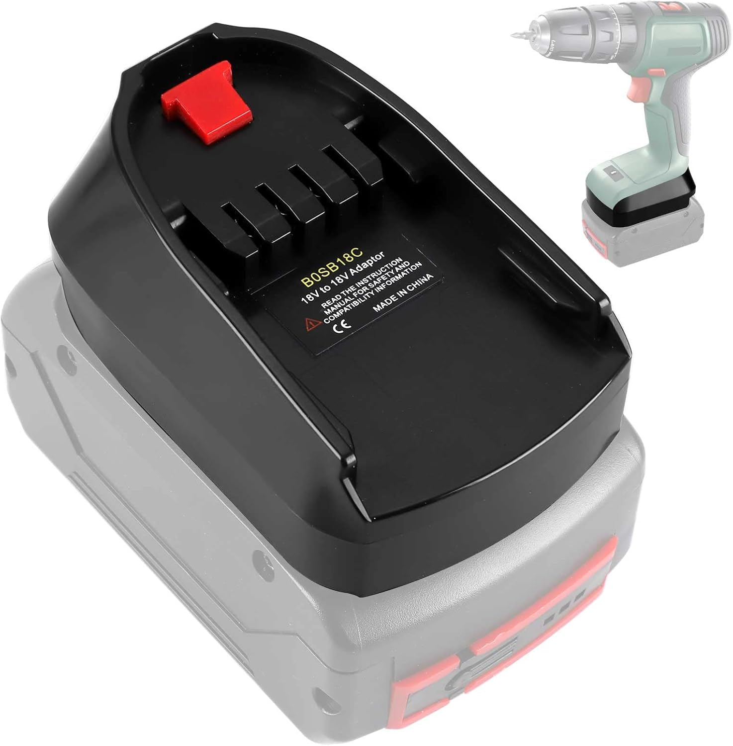 TPDL Bosch 18 V Battery Adapter, for Bosch 18 V System Battery BAT609 BAT610 BAT618 BAT619 Works in Bosch 18 V PBA/PSB/PSR Tool image number 4