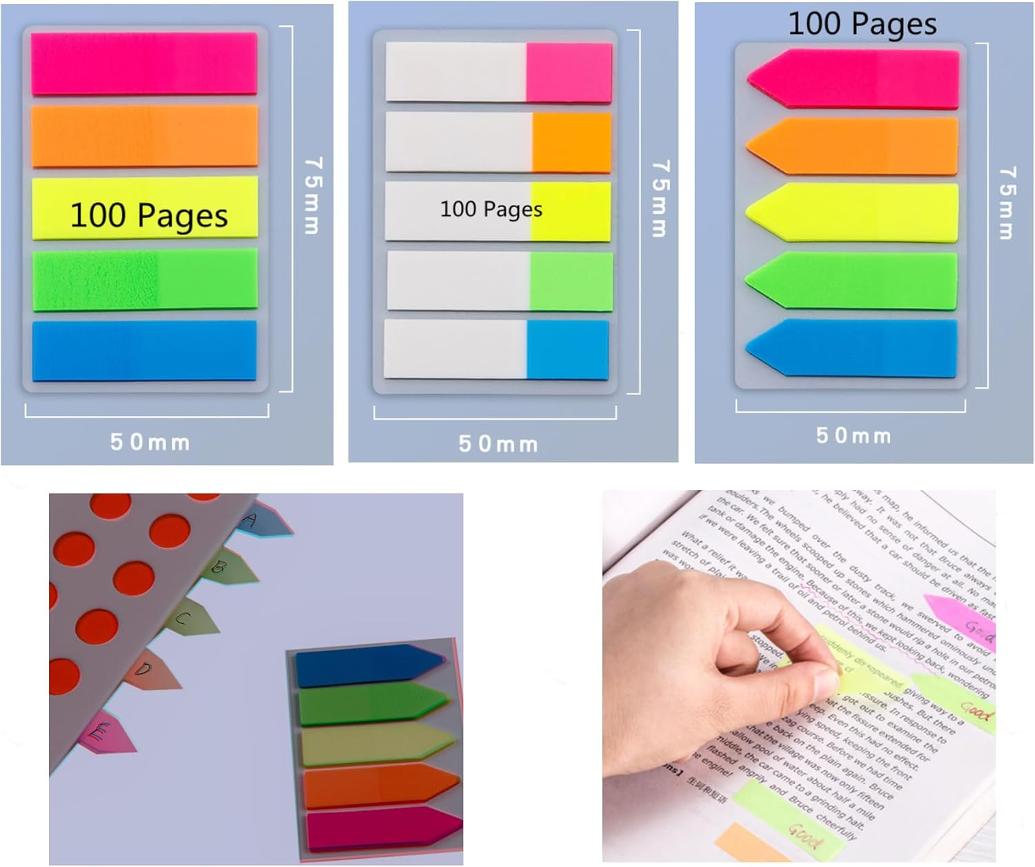 Loopunk 4 Pack Metal Mesh Pen Holder, Pen Holder, 3 Pcs Sticky Notes, Durable Pen Organizer Desk Organisers Set for Office Desk Storage image number 3