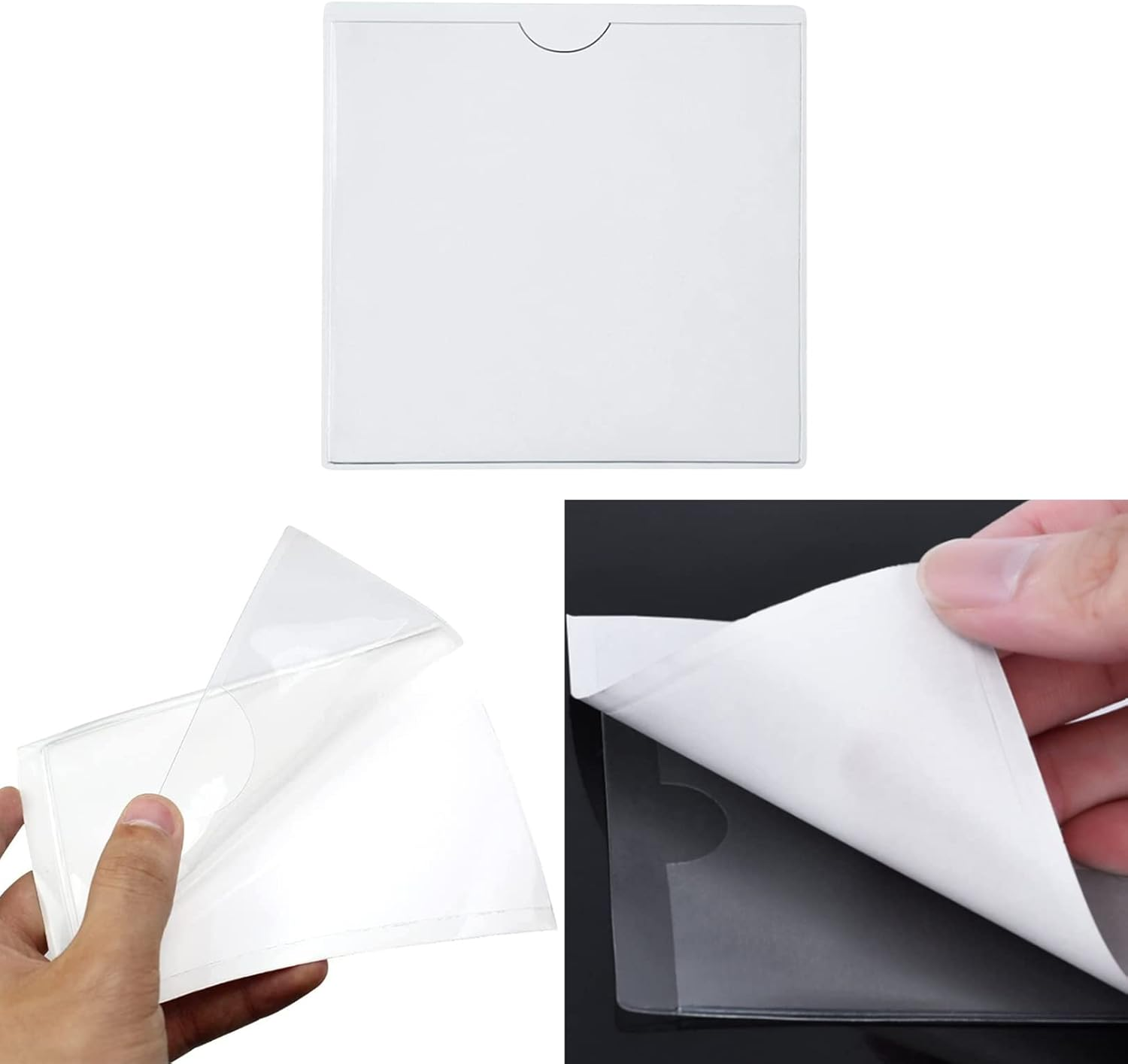 5PCS Car Permit Holder,Windscreen Card Holder Parking Permit Holders,Self Adhesive Car Permit Holders,Windscreen Card Holder Clear Ticket and Note Holders for Car,Van,Caravan Windscreen(105X105Mm) image number 6