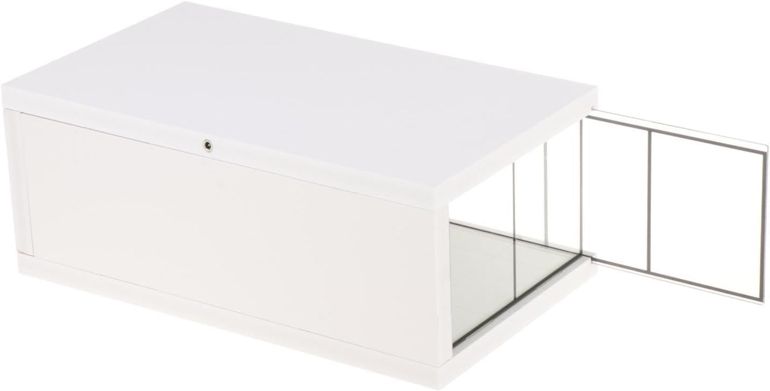 Qianly 1:64 Scale Car Garage Moldel with LED Storage Box Background Dustproof Cover Vehicle Scene Toy for Diecast Car Mini Dolls , Black - Brown image number 4