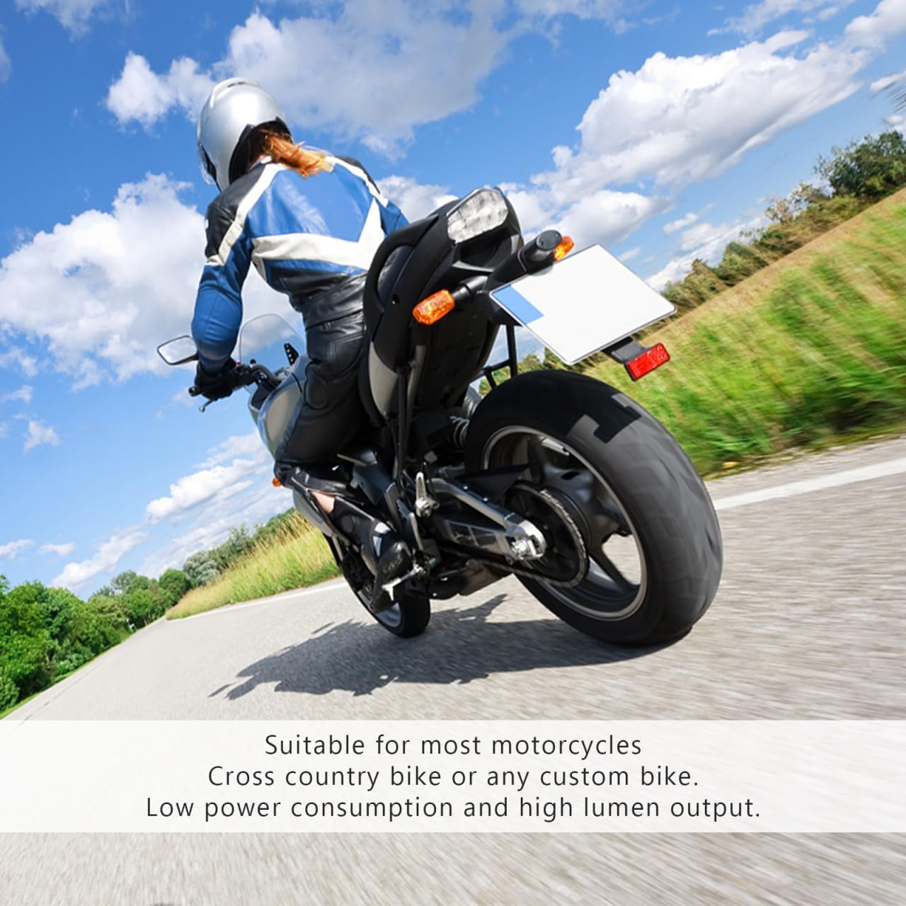 ULTECHNOVO Motorcycle Rear Lamp Led Taillight Brake Running Light Universal Fit High Brightness for Motorbike Car Trailer Motocross Dirt Bike image number 1