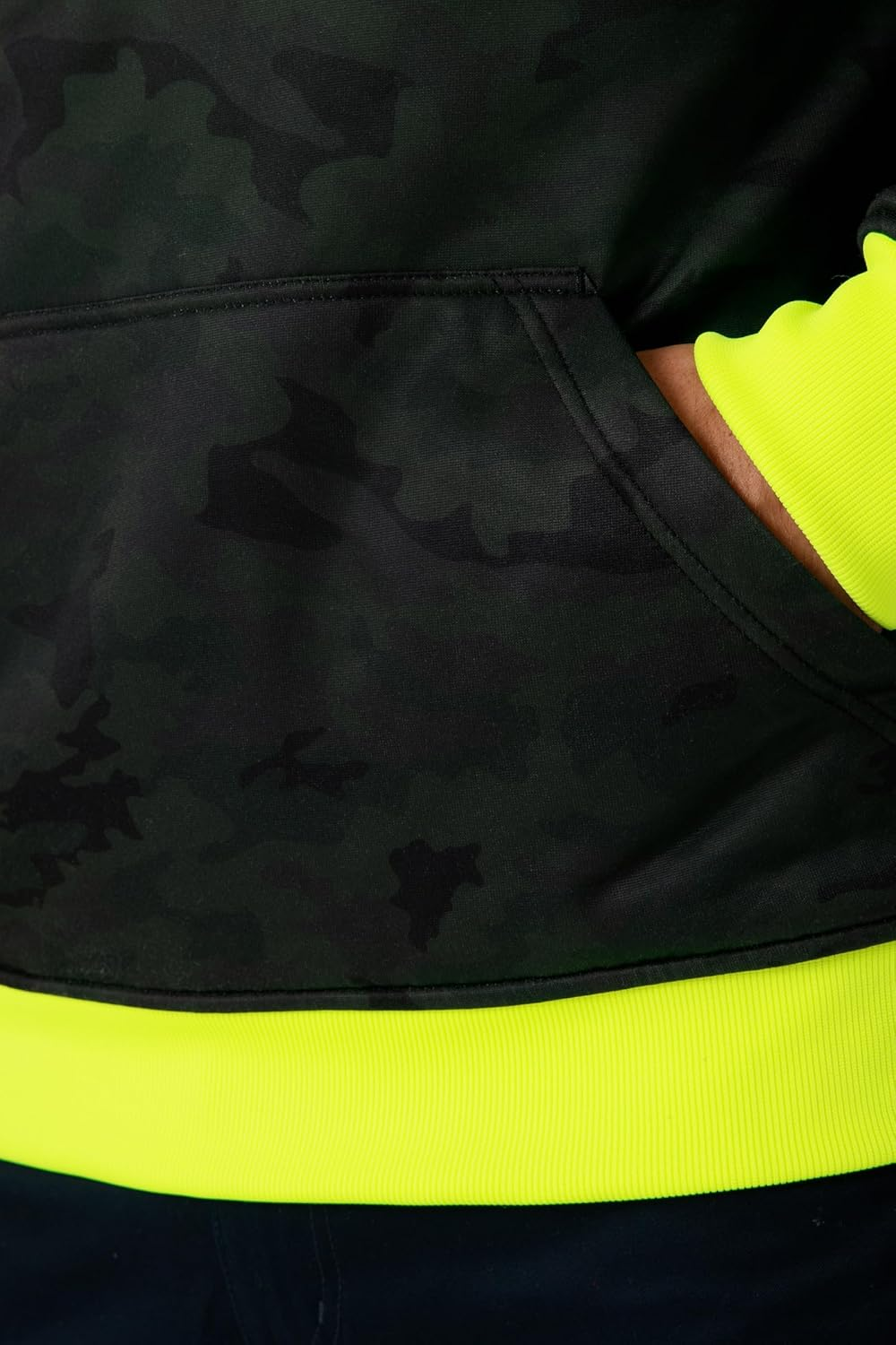 Caterpillar Mens Classic Hoodie, Hi-Vis Yellow, Medium US image number 2