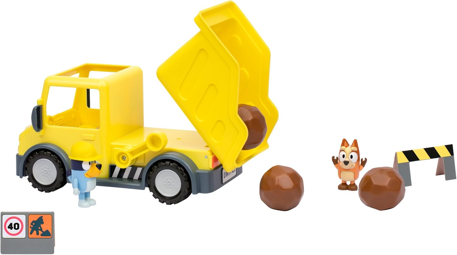Bluey'S Dump Truck, with Load and Unload Feature, Get Some Work Done with Exclusive Hard-Hat Bluey and Muddy Bingo image number 5