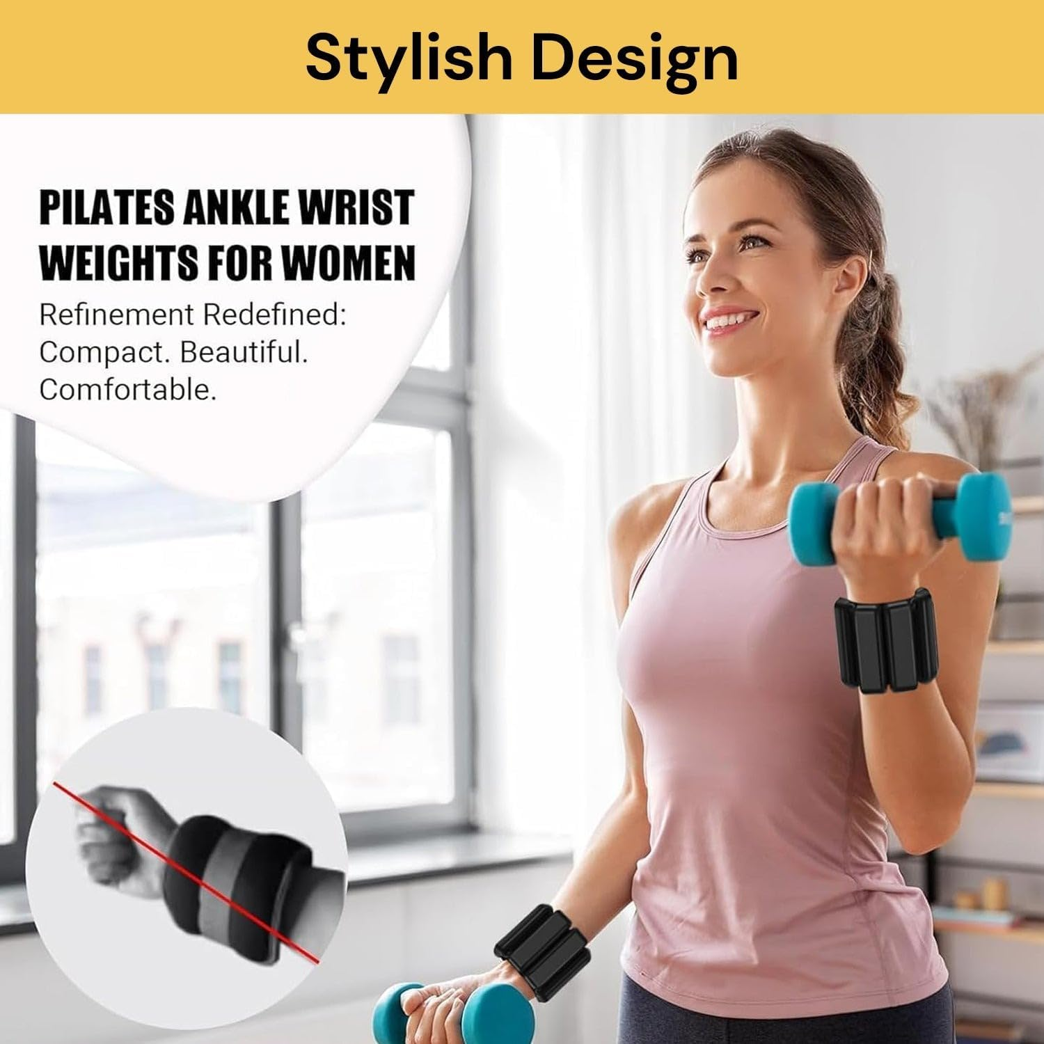 EZONEDEAL 2Pcs/Set Wrist Ankle Weights Adjustable Set- Durable Wrist Weights Silicone Wrists Bangles for Men Women Kids, Increase Training Weights for Exercise,Jogging,Yoga,Gym,Strength Training image number 5