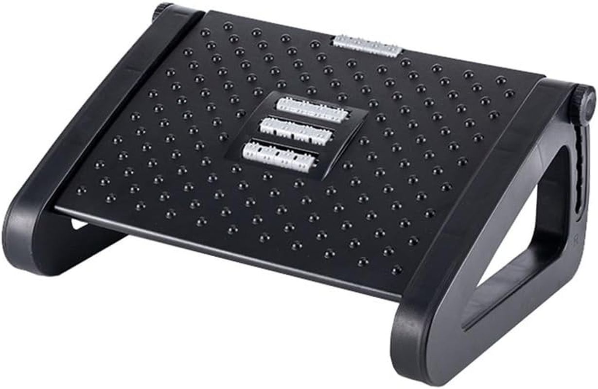 Foot Rest, 6 Height Sdjustable Footrest for Desk, Ergonomic Footrest, Massaging Surface to Relieve Stress & Improve Posture, Thick and Non-Slip, Suitable for Home Office Use image number 3