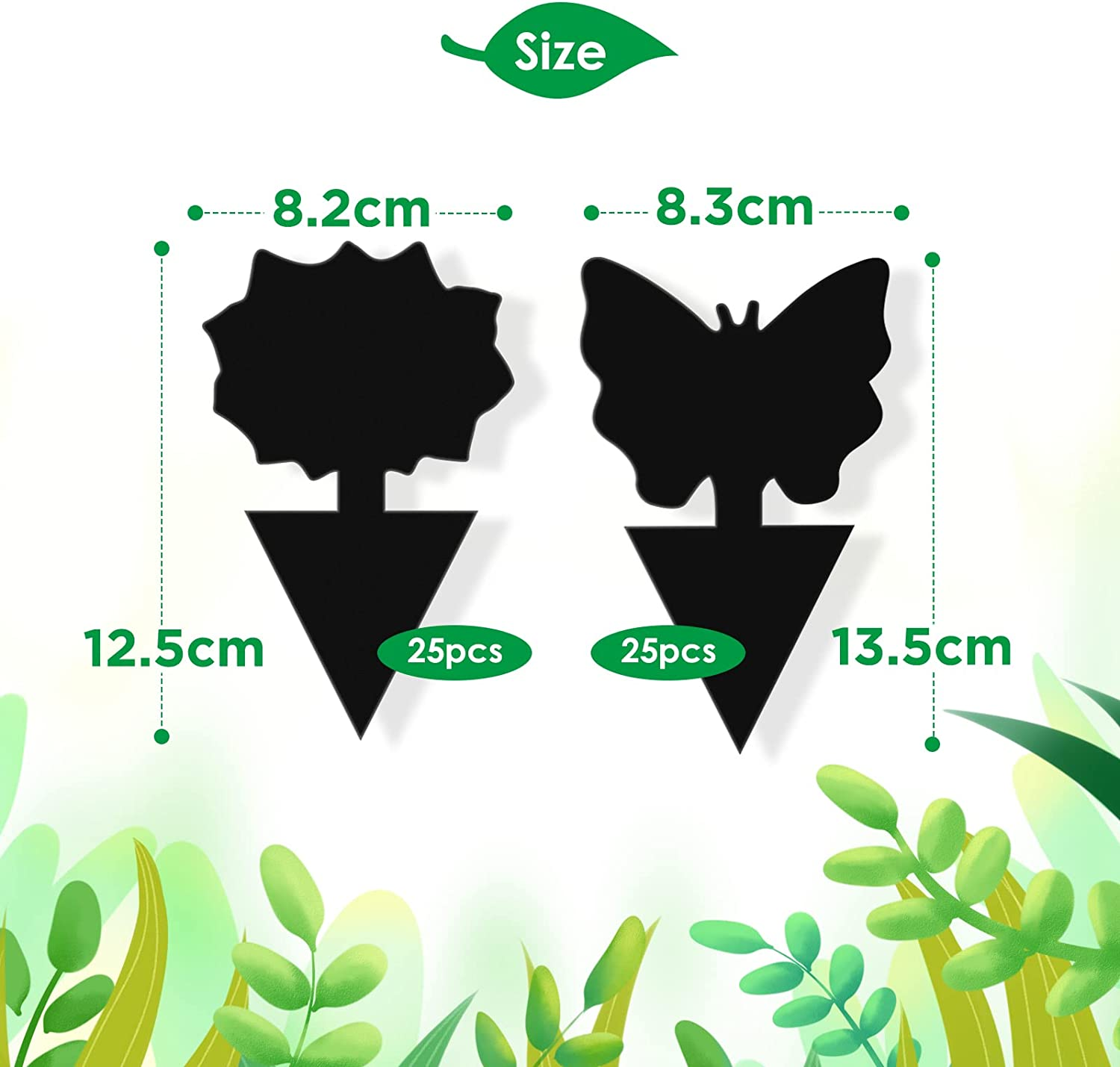 50 Pack Sticky Traps Fruit Fly Fungus Gnat Trap Killer, Joogee Yellow Dual Sided Gnat Trap, Disposable Insect Catcher Sticky Board,Non-Toxic and Odorless,For Mosquitoes, Houseplant, Garden