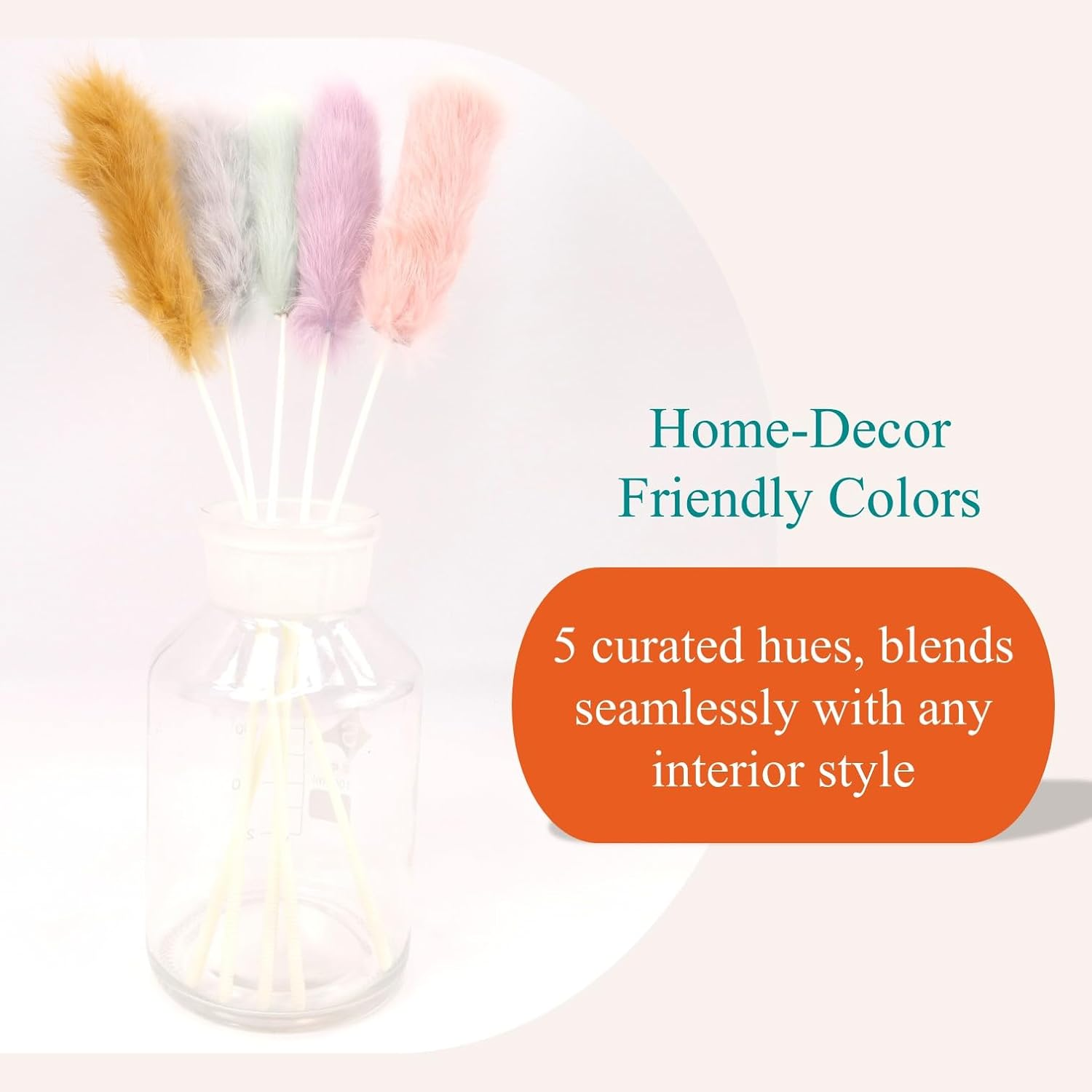 5PCS Real Rabbit Fur Cat Teaser Toys &ndash; Interactive Cat Toys with 38Cm Wands & 13Cm Soft Rabbit Fur, Colourful & Durable, Ideal for Indoor Play & Home Decor image number 5