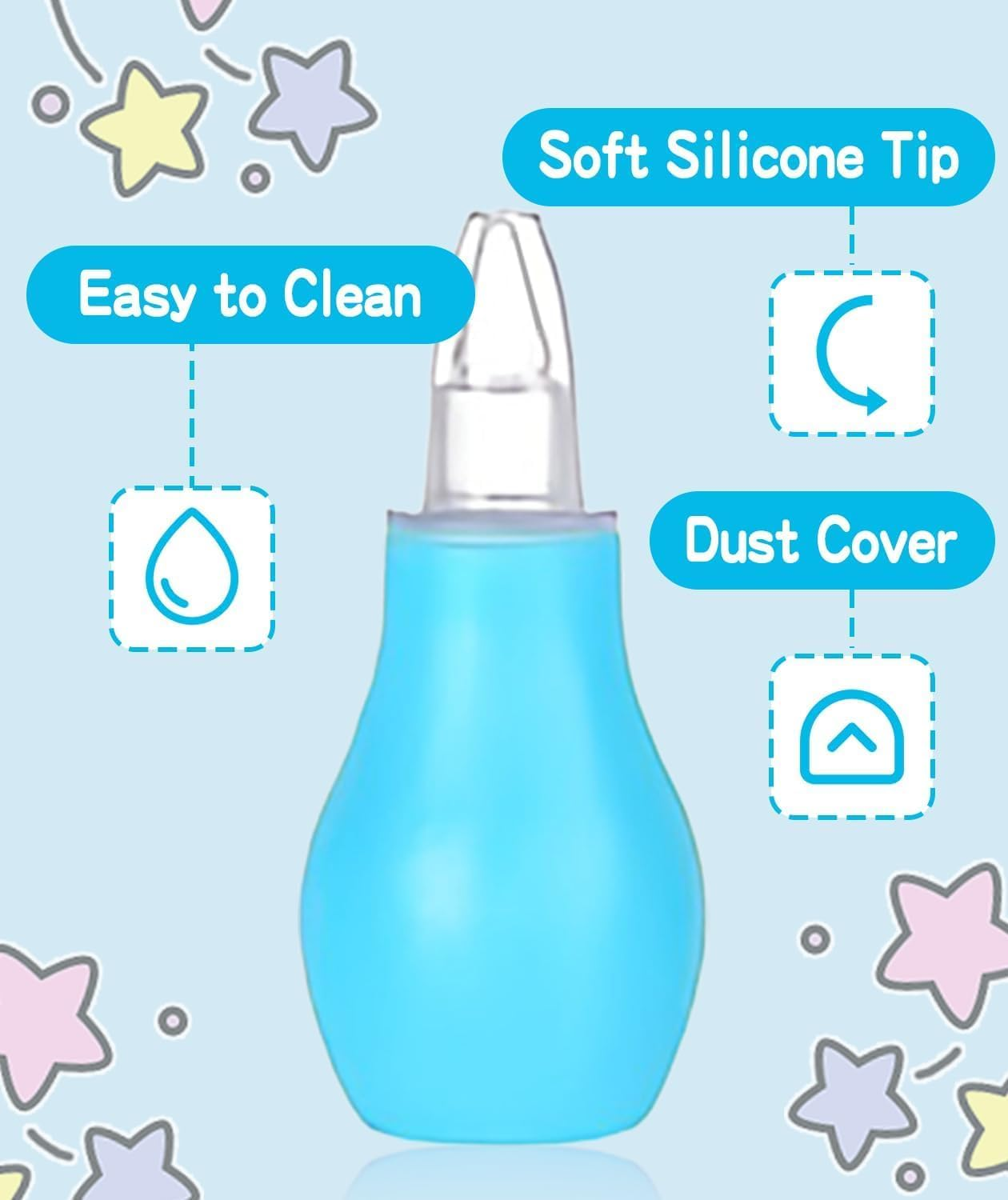 Baby Healthcare and Grooming Kit, 20 in 1 Baby Safety Set Newborn Nursery Health Care Set with Hair Brush Scale Nail Clippers for Baby Girls Boys (Blue 20 in 1) image number 4