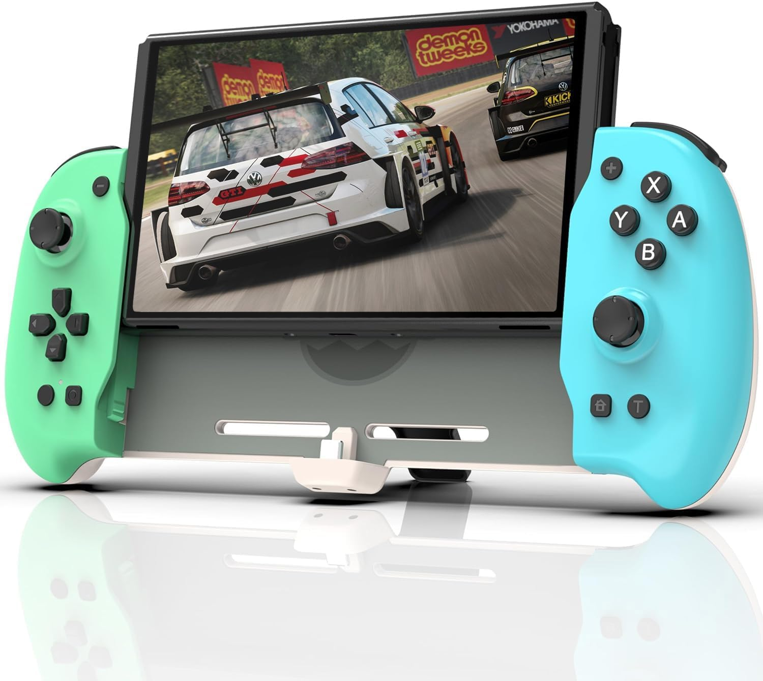 ZONEY Switch Controller for Nintendo Switch/Oled, One-Piece Joypad Switch Pro Controller for Handheld Mode, Ergonomic Handheld Switch Grip Controller with 6-Axis Motion Control, Turbo & Mapping (Black)