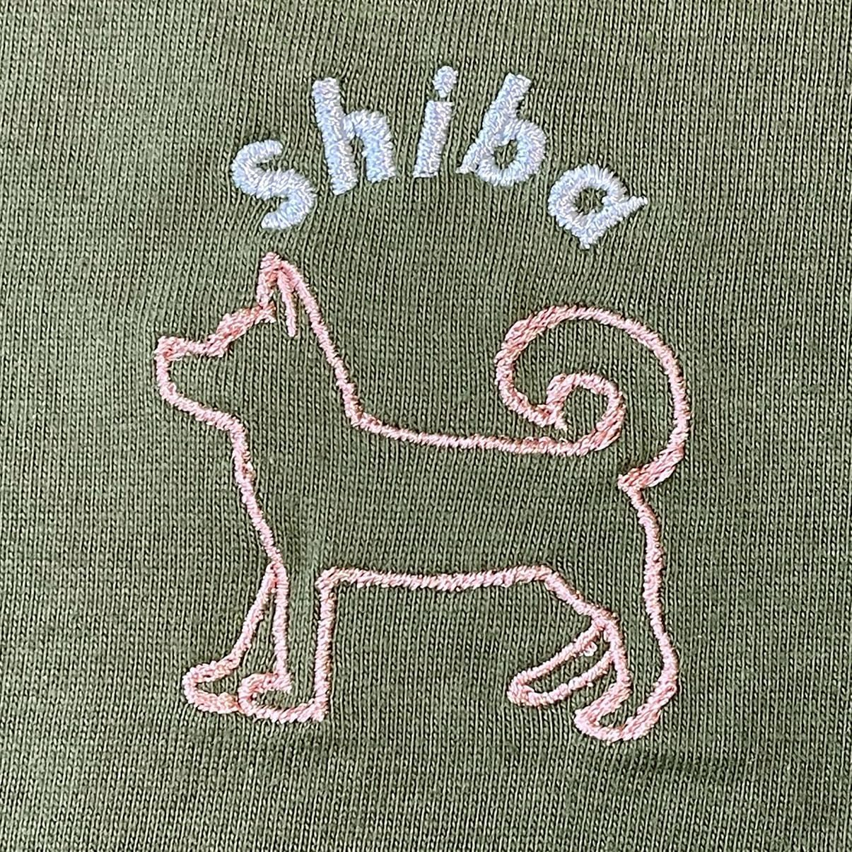 ニックナック Nickknack Heart Full Pet Paseo T-Shirt KH S Shiba Inu [02012-01] Guide Dog Support Product Khaki image number 3