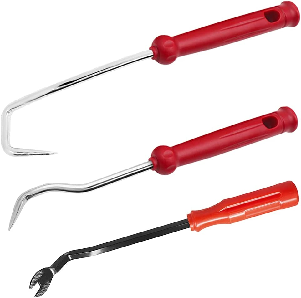 Sourceton Hose Removal Hook Set with Fastener Remover, 3 Pieces Hook and Pick Set Radiator Vacuum Hoses Trim and Transmission O Ring Removal Tools image number 6