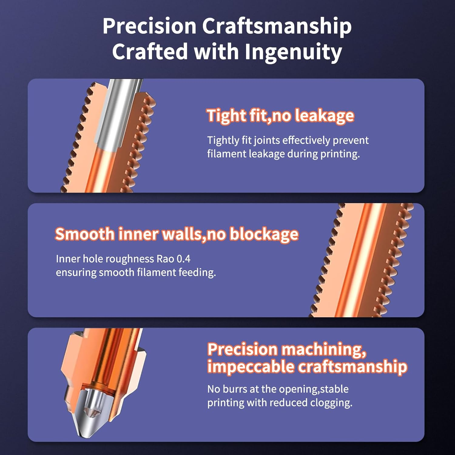 K1C Nozzles,Unicorn Quick-Swap Nozzle 0.2/0.4/0.6/0.8/1.0Mm Copper Alloy and Hardened Steel Nozzle High Temperature Resistant Nozzles for Ender-3 V3 K1C K1 Max 3D Printer (0.2Mm)