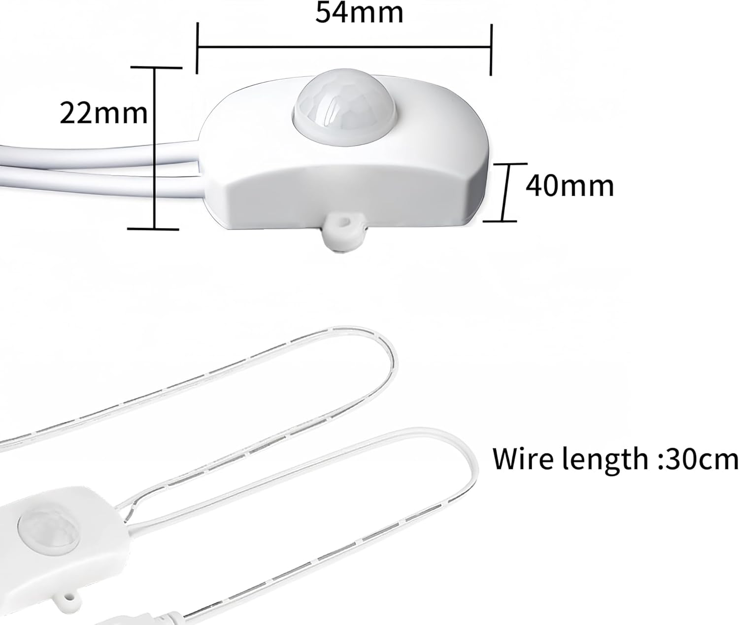 Clearhill 2Packs 5V Motion Sensor Switch with USB Male and Female Connector(White),Automatic Sensor Switch for Indoor DIY LED Lighting,Such as Kitchen,Such as Kitchen,Cloakroom,Etc.