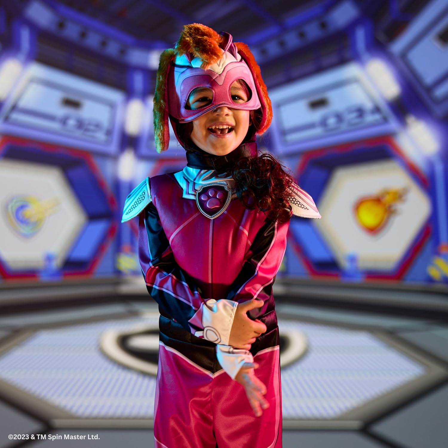 Disguise Skye Deluxe Toddler Costume, Official Paw Patrol Halloween Outfit with Armor and Headpiece for Kids image number 3