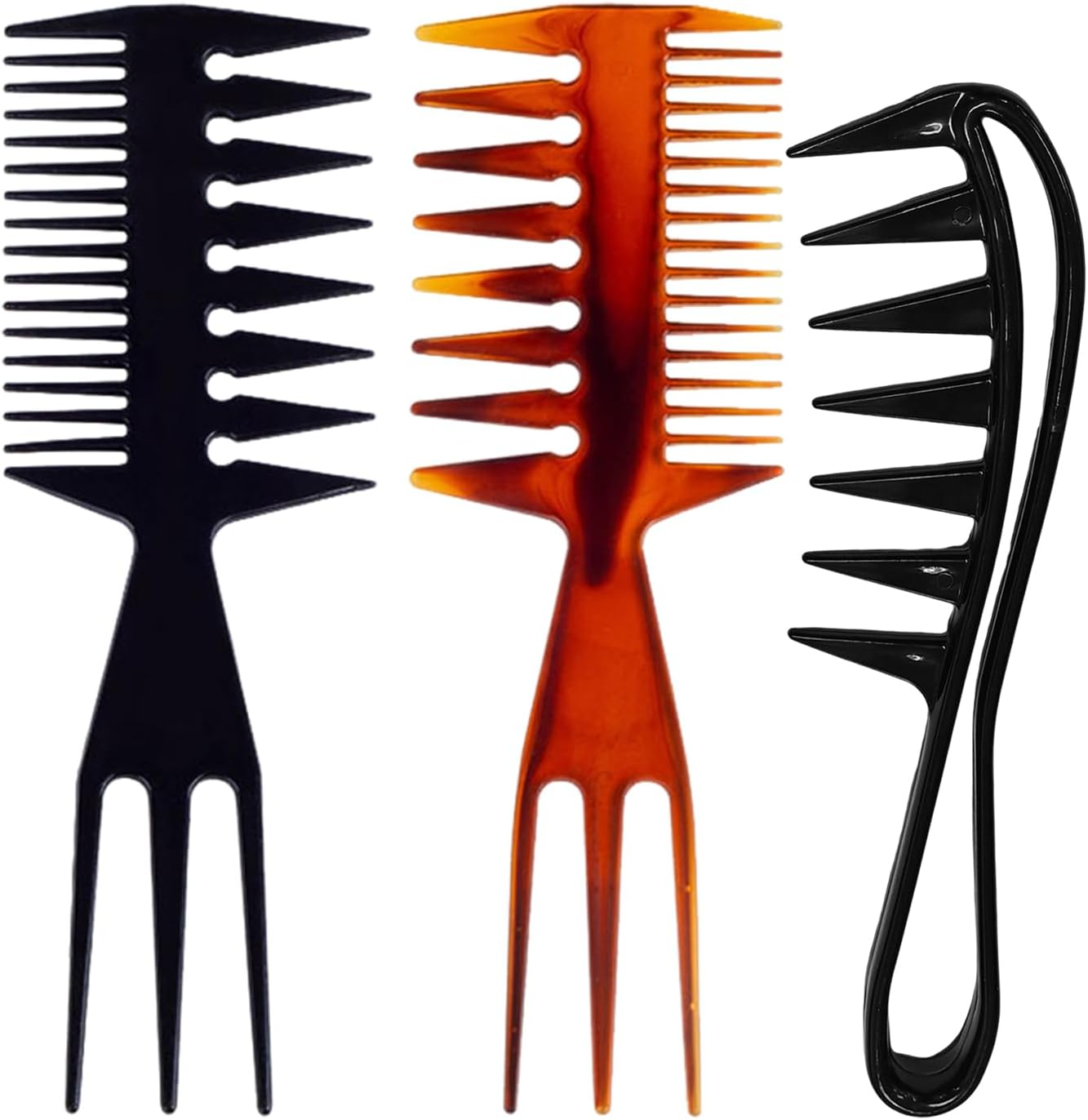 3 Pieces Wide Tooth Comb, Three in One Comb, Men'S Styling Comb, Simple Hair Tools, Unisex, Styling Tools image number 1