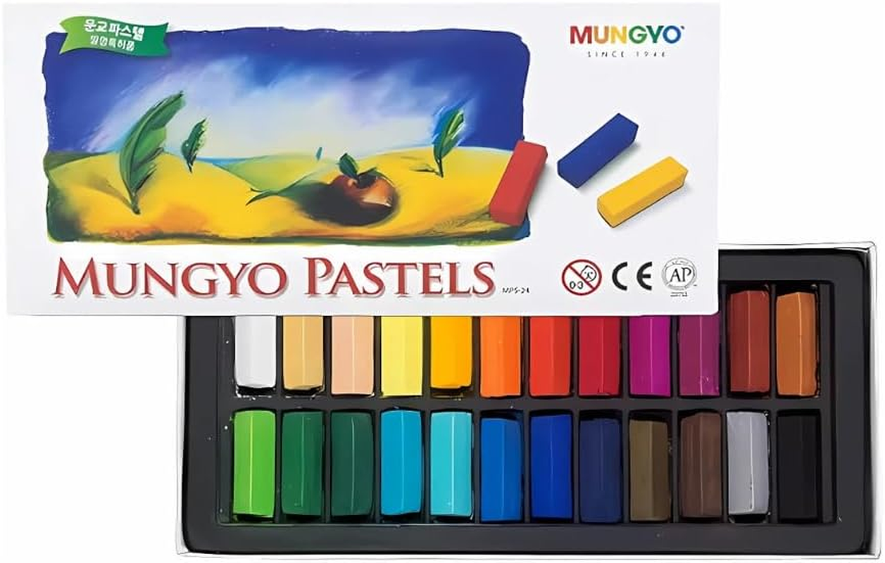 Non Toxic Soft Pastel Set of 24 Assorted Colors Square Chalk image number 1