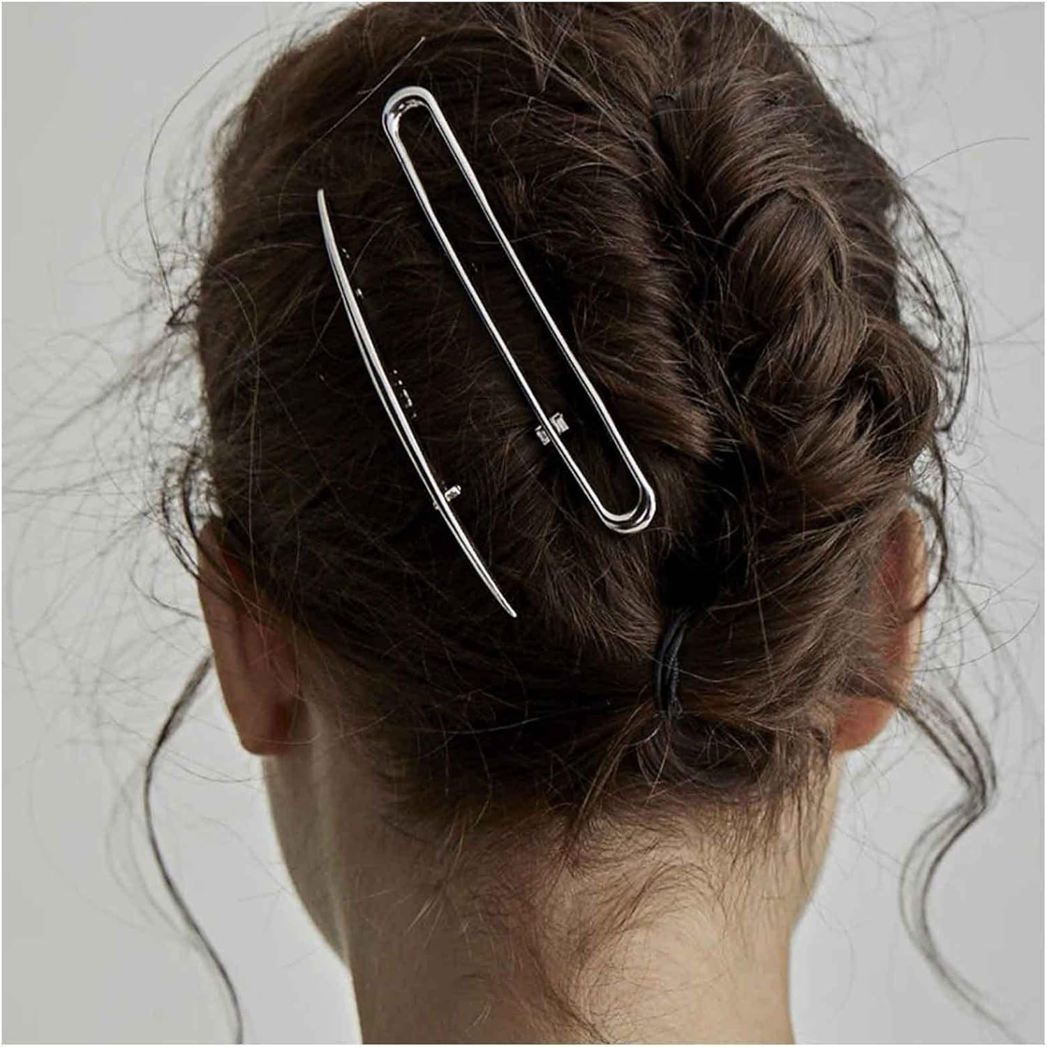 Yheakne Vintage Rectangle Hair Clip Geometric Hair Clip Gold Hair Clip Pin Metal Headwear Decorative Hair Accessories for Women and Girls 2 Pieces (Gold)